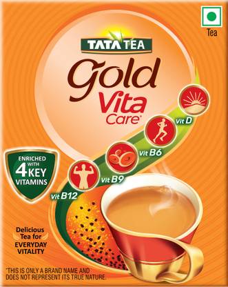 Tata Tea Gold VitaCare, With Vitamin D, Vitamin B6, Vitamin B9, Vitamin B12 Tea Box