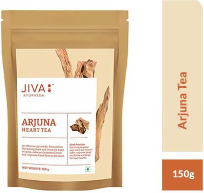 JIVA Arjuna Tea - Caffeine Free Tea - For Healthy Heart Functions - 150 g - Pack of 1 Unflavoured Herbal Tea Pouch