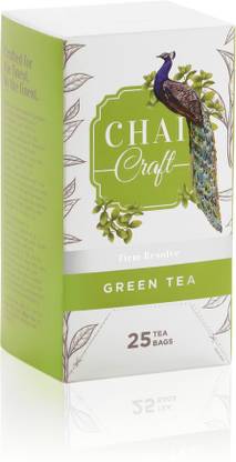 Chai Craft Pure Green Tea, 25 Tea Bags Unflavoured Green Tea Bags Box