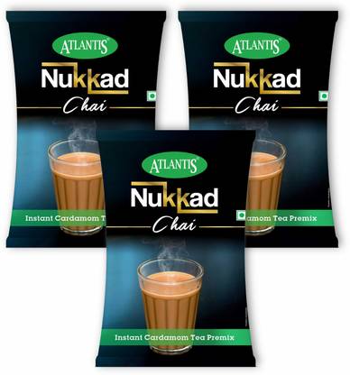 ATLANTIS 3 in 1 Nukkad Tea Premix Milk Sugar Powder For Vending Machine Cardamom Instant Tea Pouch