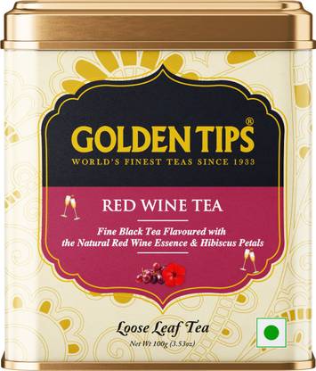 Golden Tips Red Wine Flavour Loose Leaf Tea Hibiscus Black Tea Tin