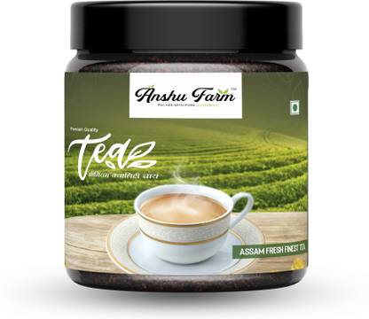anshu farm Assam Tea | Robust & Full-Flavored Indian Chai Tea Mason Jar
