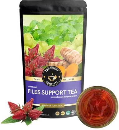 TEACURRY Piles Support Tea- Relief Bavasir, Haemorrhoid Support Tea for Improve Digestion Assorted Herbal Tea Pouch