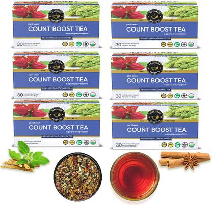 TEACURRY Count Boost Tea For Men - Helps increase Count Assorted Herbal Tea Box