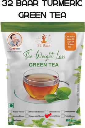 32 Baar TURMERIC GREEN TEA Green Tea Pouch