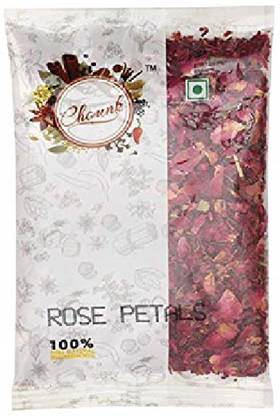 CHOUNK Premium Sun Dried Edible Rose Petals | Toppings for Indian Sweets Rose Herbal Tea Pouch