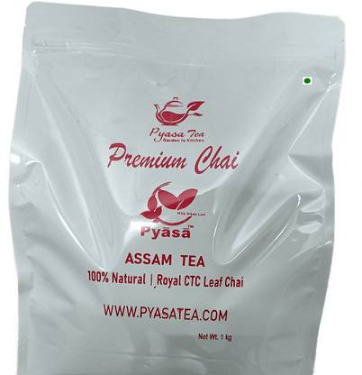Pyasa Premium Chai -100 % Natural-CTC Leaf Chai- tea 1kg Tea Blend Vacuum Pack