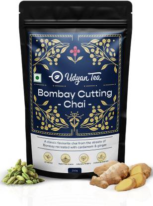 Udyan Tea Bombay Cutting Chai, (100cups) Ginger Black Tea Vacuum Pack