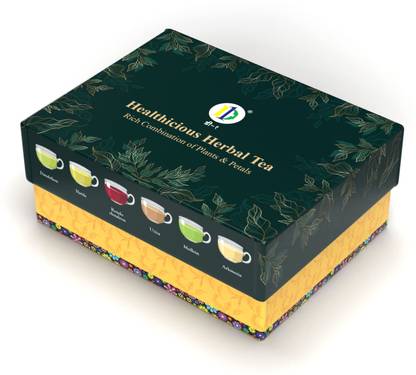 D1healthcare Herbal Tea Pack-Dandelion, Nettle, Rendodendron, Uziza, Mullein & Detox Tea Herbal Tea Bags Box