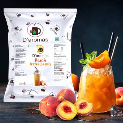 D'aromas Peach Ice Tea Premix 6kg, Instant & Refreshing Summer Drink Peach Iced Tea Pouch