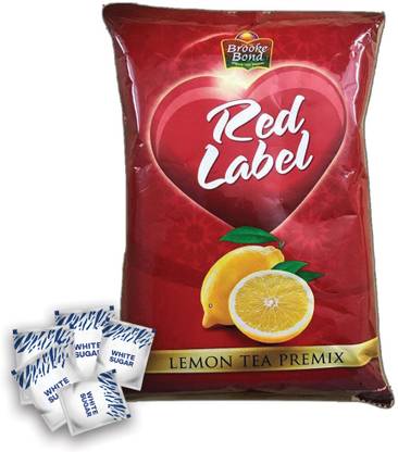 Brooke Bond Red Label Lemon Tea Premix 1 kg With Sugar Sachets 5g X5 Lemon Tea Pouch