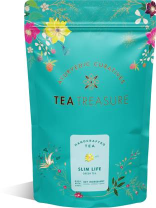 TeaTreasure Slim Life - Slimming Tea for Weight Management - 100 Gm - Helps in Better Digestion and Good for Skin Herbs Herbal Infusion Tea Pouch