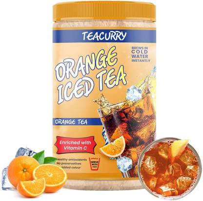 TEACURRY Orange Instant Iced Tea - For Weight Loss, Digestion & Skin Wellness Orange Iced Tea Plastic Bottle