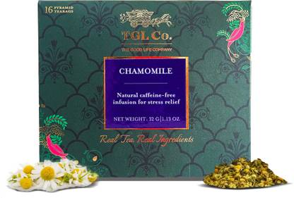 TGL Co. 16 Bags | Improve Sleep | Reduce Anxiety Chamomile Herbal Tea Box