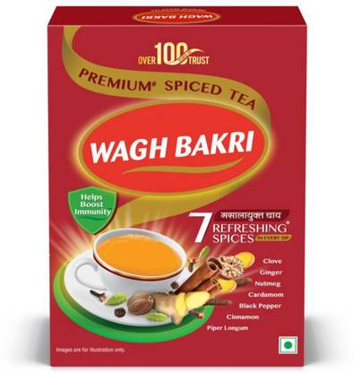 WAGH BAKRI Premium Spiced Masala Tea Box