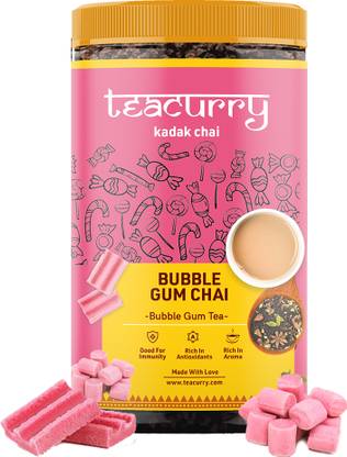 TEACURRY BubbleGum Chai - 100 Gms - Assam CTC Tea with Sweet Bubblegum Assorted Tea Box