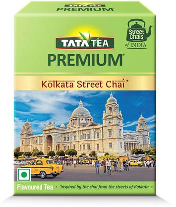 Tata Tea Premium Street Chai of India, Kolkata Street Chai, Notes of Nutmeg, Cardamom & Ginger Black Tea Box
