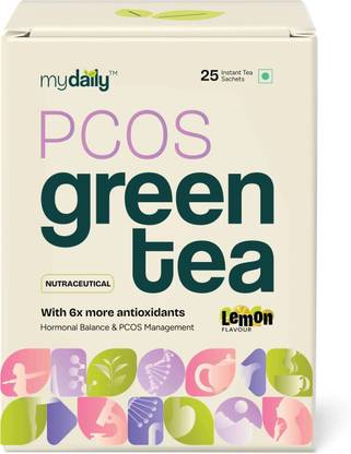 myDaily PCOS 6X Antioxidants for Hormonal Balance & Digestion Lemon Green Tea Box