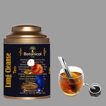 Botanical Sage Lung Cleanse Tea With Tea Infuser | With Goodness of Mullein Leaves,Tulsi,etc Herbal Tea Box