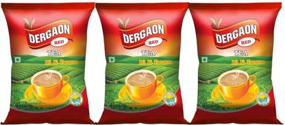 Dergaon Red Tea Assam with Gently Rolled Aromatic Long LeavesRich & Aromatic Chai pck 3 Black Tea Pouch