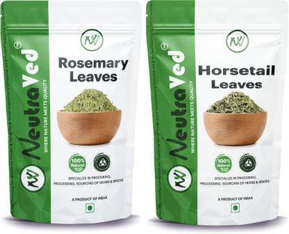 NeutraVed Combo Of Rosemary Horsetail Leaves For Tea, Hair Growth, Skin & Bone Health Herbal Tea Pouch