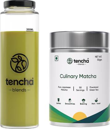 Tencha Blends - Culinary Matcha & Tumbler with Free Spoon | Japanese Matcha Unflavoured Green Tea Tin