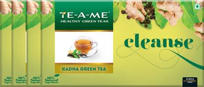 TE-A-ME Cleanse Kadha Green, 100 Tea Bags | Green Tea | Spices, Herbs Green Tea Bags Box