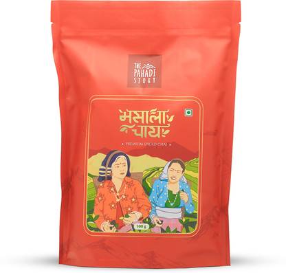 the pahadi story Masala Chai 100gm Cinnamon Black Tea Pouch