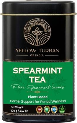 YELLOW TURBAN SPEARMINT TEA 100 G | PCOS RELIEF Herbal Tea Tin