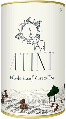 ATINI Whole leaf green tea, Detox, Natural sun dried Herbal Tea Tin