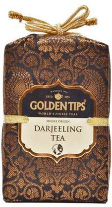 Golden Tips Brocade Bag Original Darjeeling Black Tea Pouch