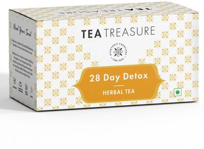 TeaTreasure 28 Day Detox Herbal Tea for Weight Loss - Slimming Tea Herbal Tea Box