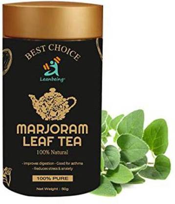 LEANBEING Marjoram Leaf Tea 50Grm Turkish Dried Origanum Majorana Herb Leaves Leaf Herbal Tea Tin