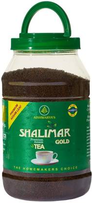 Aishwarya's Shalimar Gold Leaf Premium 1 Kg Tea Powder Special taste & Aromatic Flavour Unflavoured Tea Blend Plastic Bottle