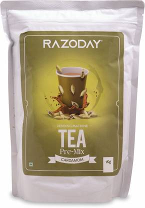 RAZODAY Instant Premix Cardamom Tea for Manual & Vending Machine Use Unflavoured Tea Pouch