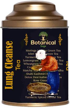 Botanical Sage Lung Cleanse Tea | With Goodness of Mullein Leaves,burdock root, Tulsi, etc Herbal Tea Box