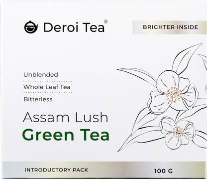deroi tea Assam Lush Green Tea Unflavoured Green Tea Box