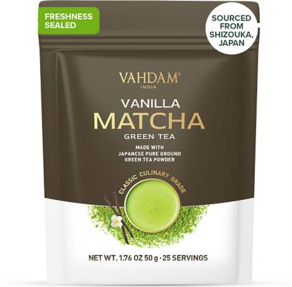 Vahdam Vanilla Matcha Powder Vanilla Matcha Tea Pouch
