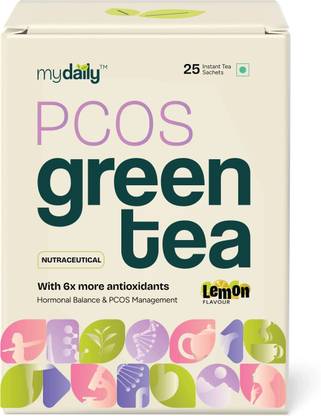 myDaily PCOS 6X Antioxidants for Hormonal Balance & Digestion Lemon Green Tea Box