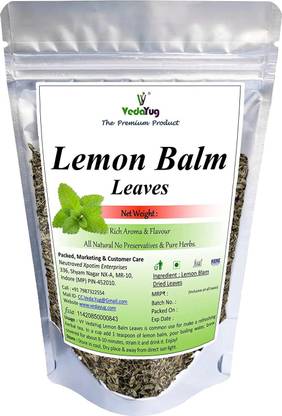 VY VedaYug Lemon Balm Tea Leaves Lemon Herbal Tea Pouch