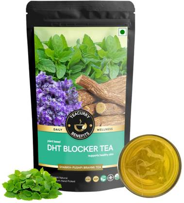 TEACURRY DHT Blocker Tea - Helps with Hair Growth, Shine, Repair & Strength Assorted Herbal Tea Pouch