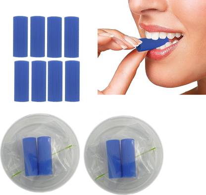 Dentosmile Chewies Seater for Invisalign Aligner Chompers Trays in Blue Colour Pack of 8 Pcs with Carry Case (Unscented) Teeth Whitening Kit