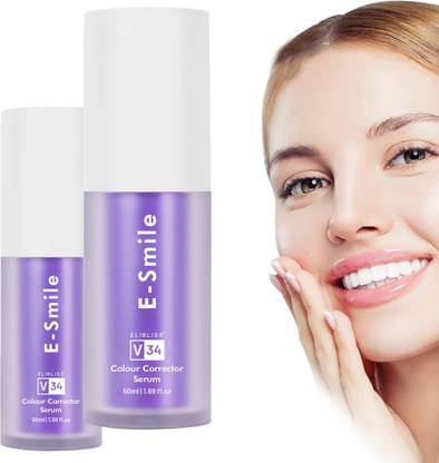 Elibliss E-Smile V34 Colour Corrector Serum Instant Teeth Whitening Purple Tone Formula Teeth Whitening Kit