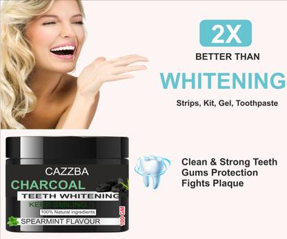 CAZZBA TEETH POWDER WITH CHARCOAL Teeth Whitening Kit