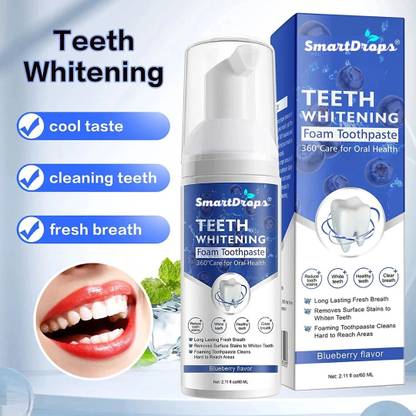 smartdrops Whitening Foam to Ultra-fine Deeply Clean Gums Stain Removal Foam Teeth Whitening Kit