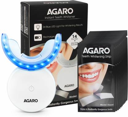 AGARO Dazzle Instant Teeth Whitening Kit with 14 Pcs Strips, Teeth Whitening Kit