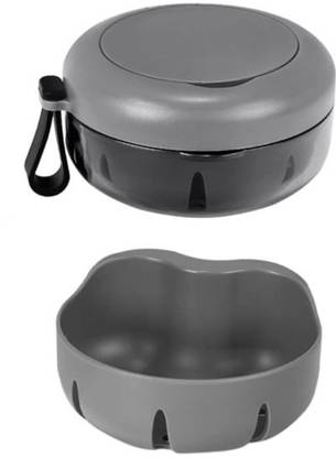 B-Arm Denture Case With Strainer&Mirror|Leak Proof, Portable Retainer Case Not Teeth Whitening Kit