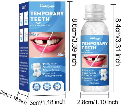 SHETZOI Teeth Replacement Kit for Temporary Restoration of Missing, Broken Teeth Teeth Whitening Kit