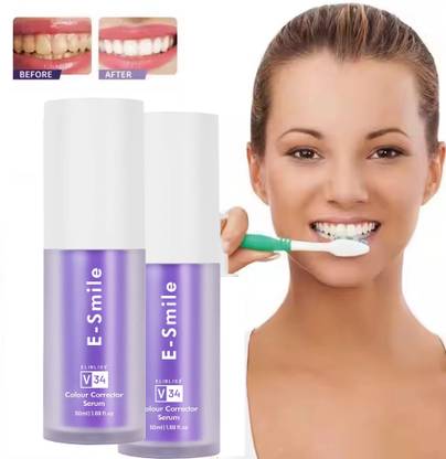 Elibliss E-Smile V34 Color Corrector Serum Professional Whitening for Deep Stain Removal Teeth Whitening Kit