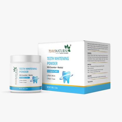 7 Days Ayurvedic Charcoal Teeth Whitening Powder foam toothpaste